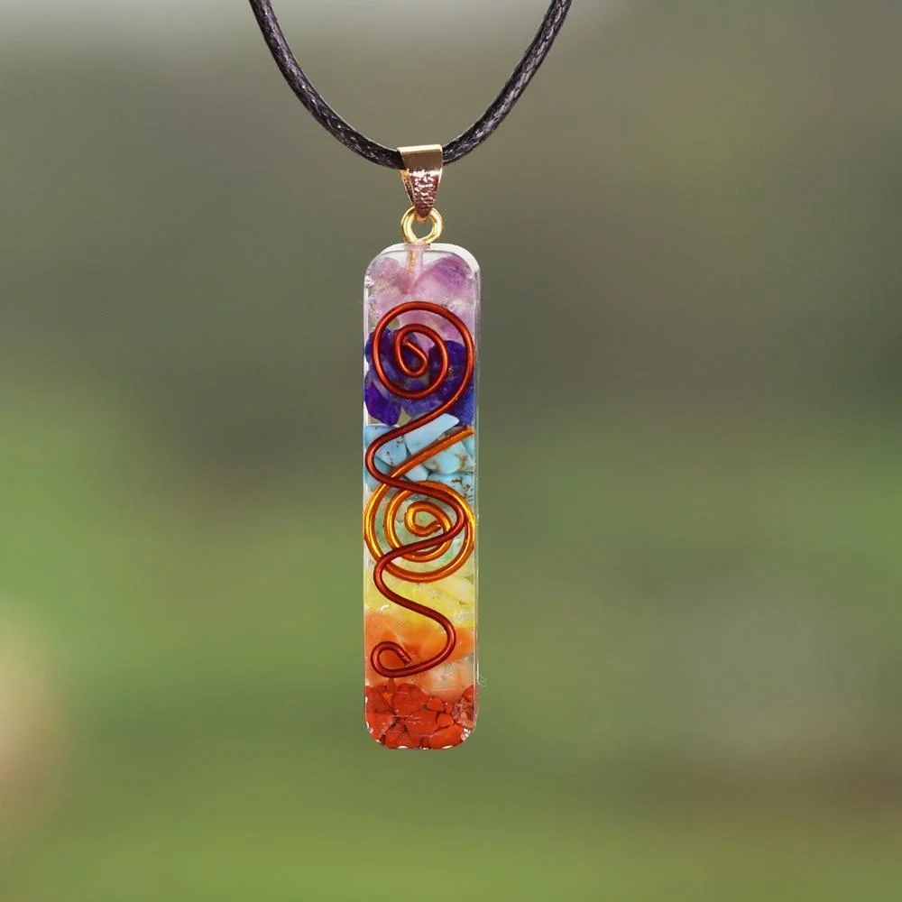 Rainbow Orgonite Chakra Necklace - Glova