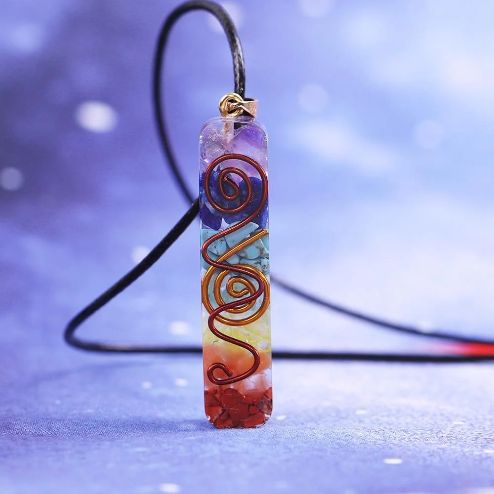 Rainbow Orgonite Chakra Necklace - Glova