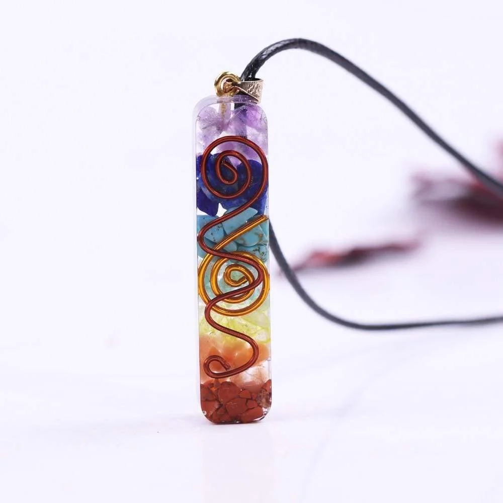 Rainbow Orgonite Chakra Necklace - Glova