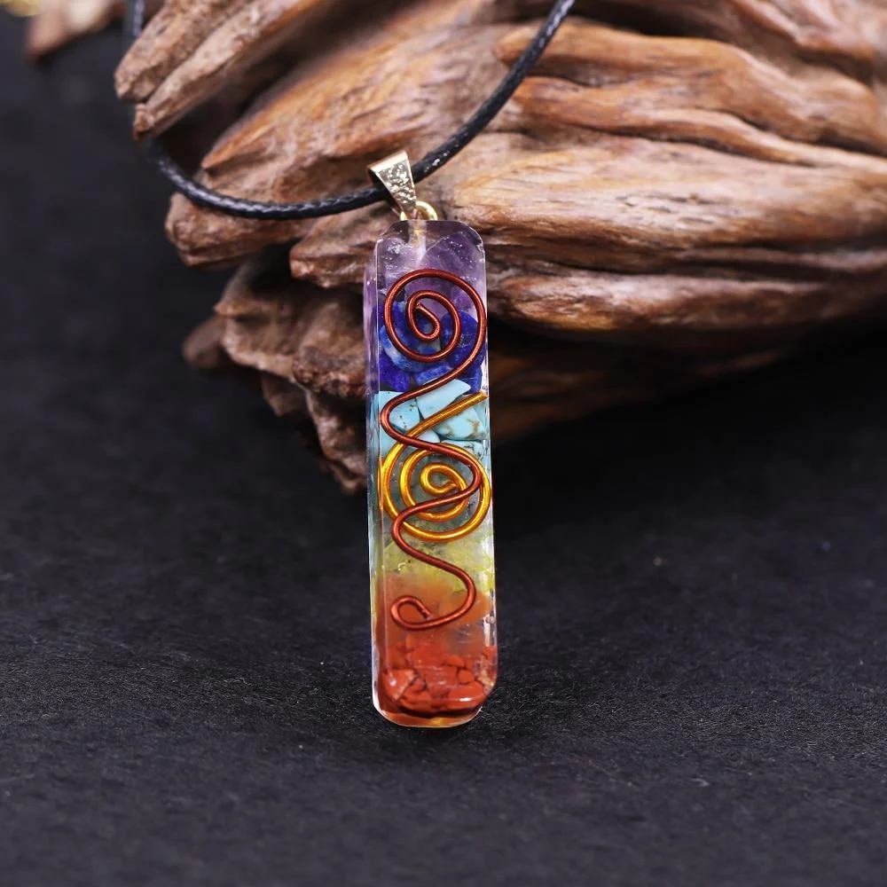 Rainbow Orgonite Chakra Necklace - Glova