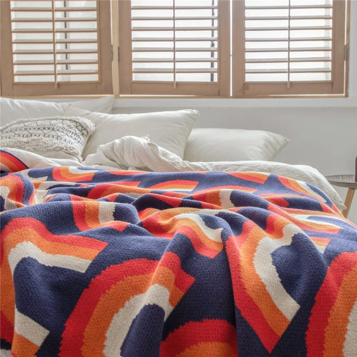 Rainbow Print Throw - Glova