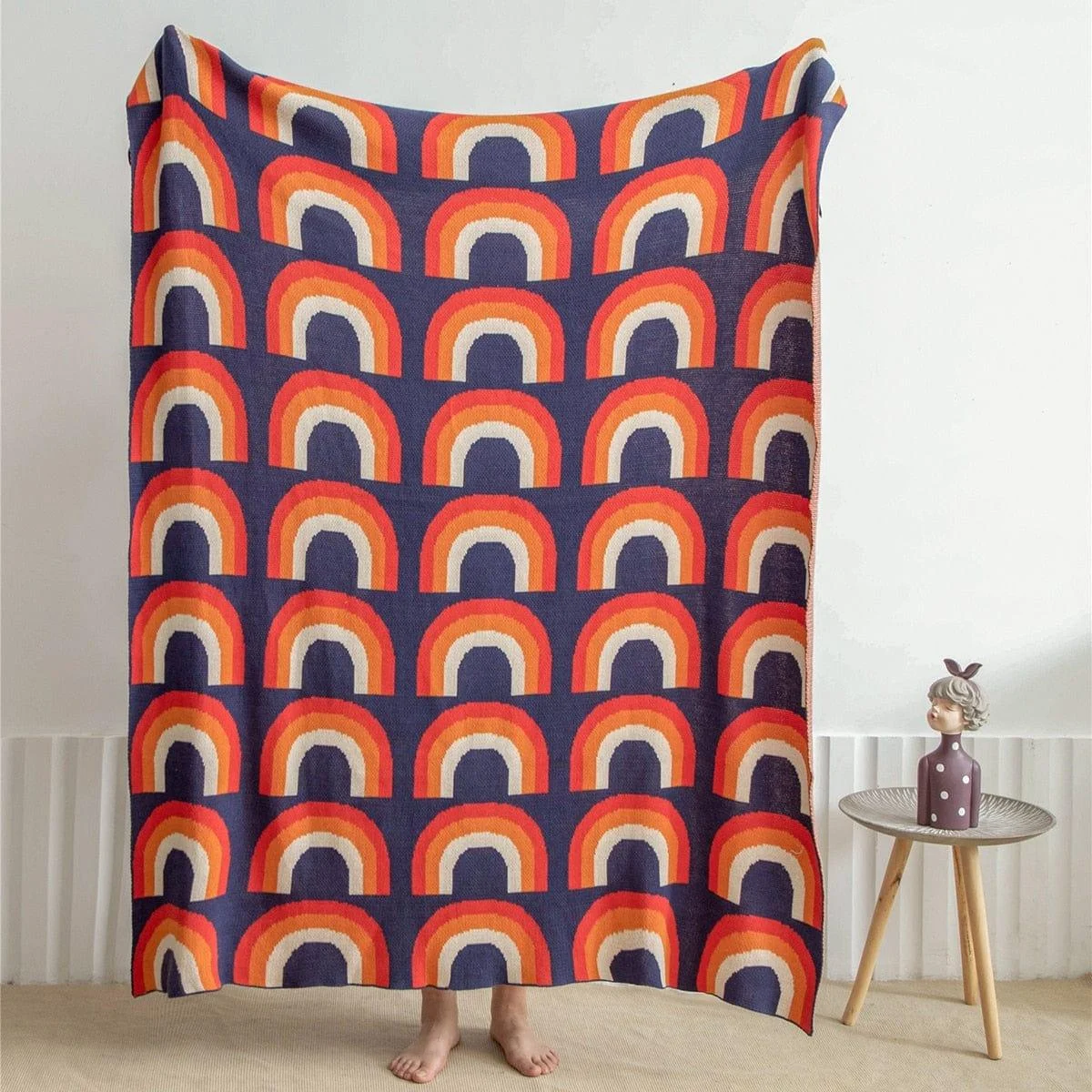 Rainbow Print Throw - Glova