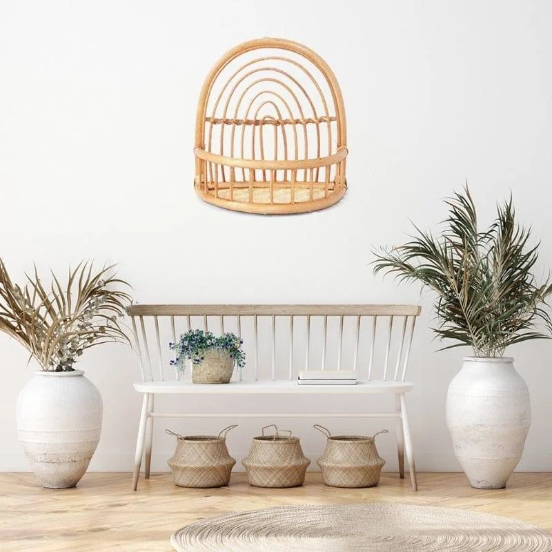 Rainbow Rattan Wall Shelf - Glova