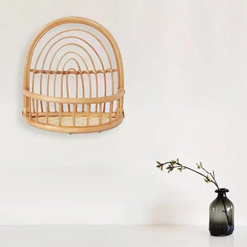 Rainbow Rattan Wall Shelf - Glova