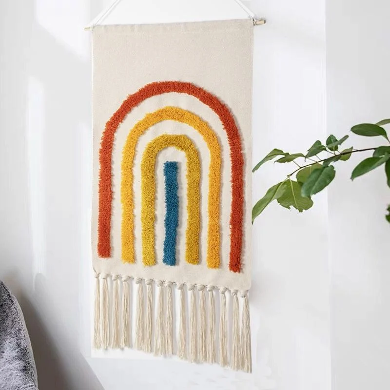 Rainbow Woven Boho Wall Hanging - Glova