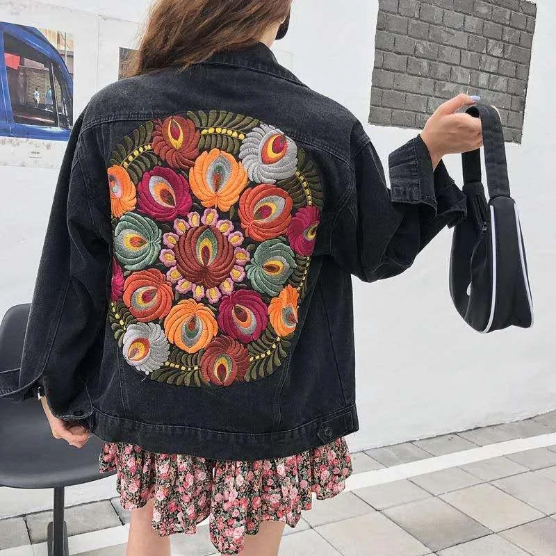 Rainey Embroidered Denim Jacket - Glova