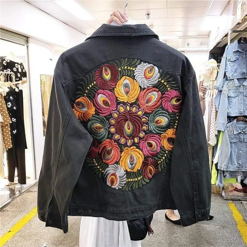 Rainey Embroidered Denim Jacket - Glova