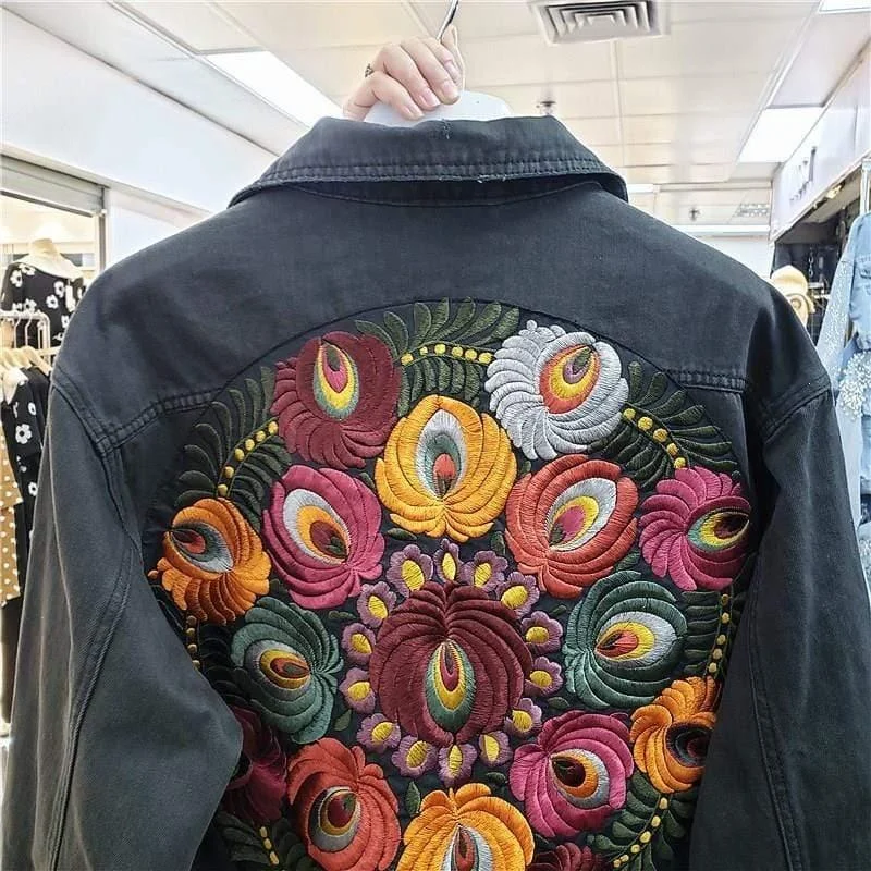 Rainey Embroidered Denim Jacket - Glova