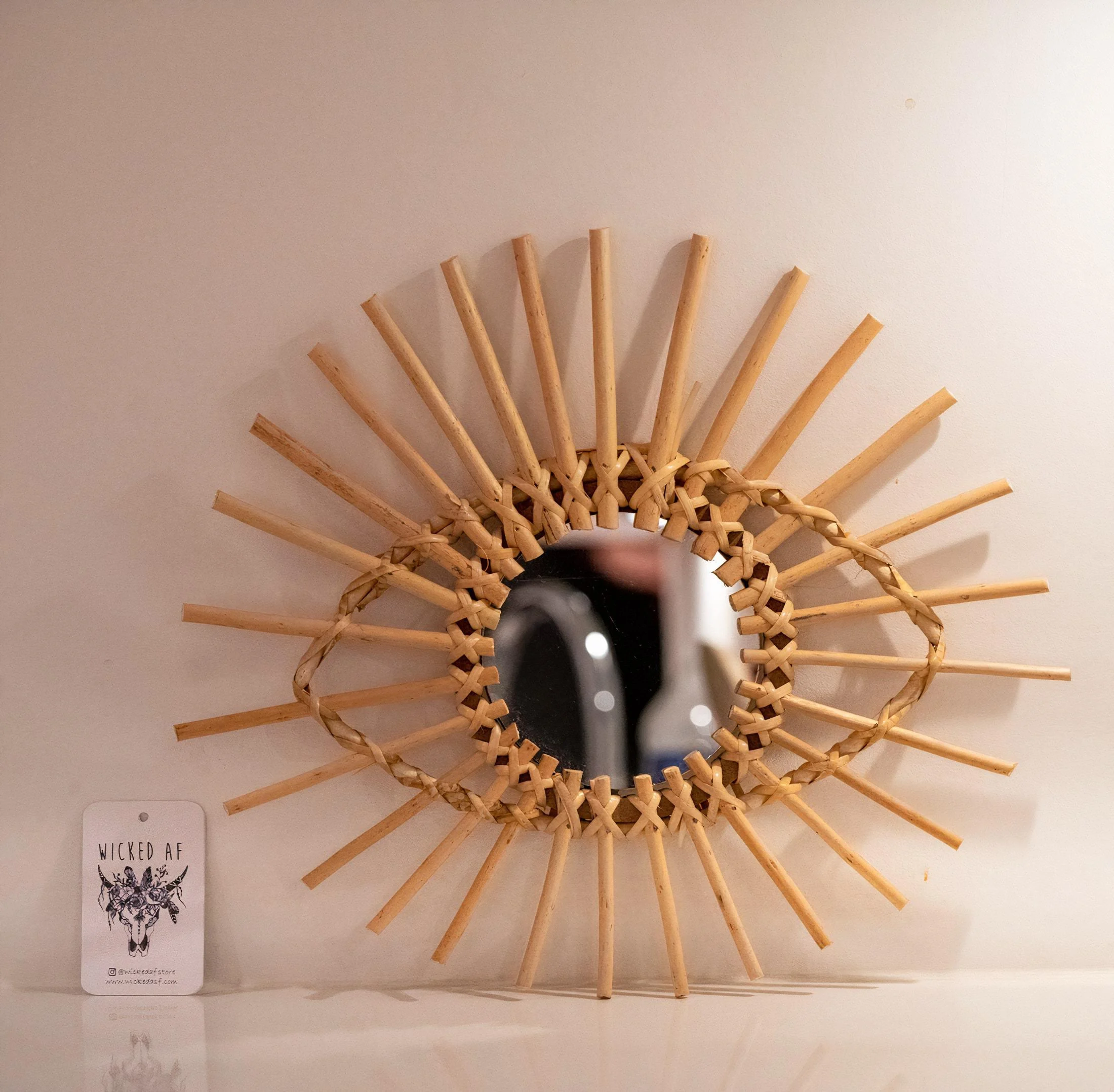 Rattan Eye Wall Mirror - Glova