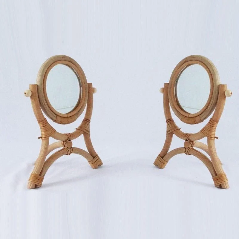 Rattan Handmade Table Mirror - Glova