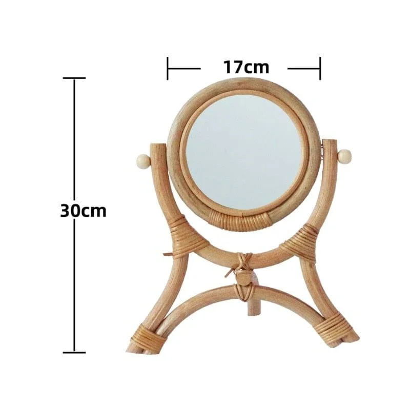 Rattan Handmade Table Mirror - Glova