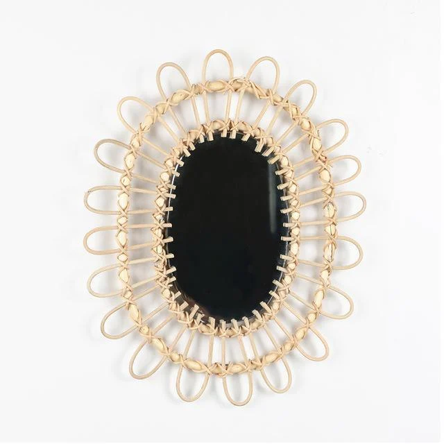 Rattan Oval Mirror - Glova