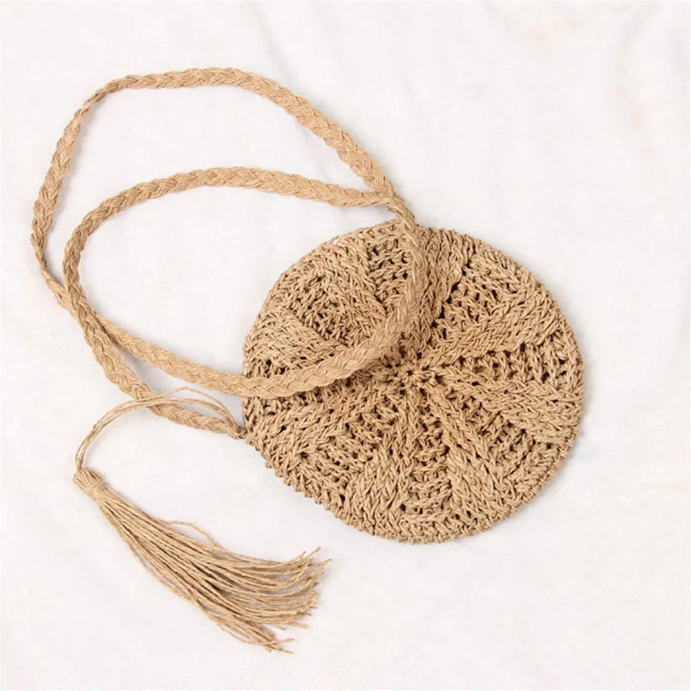 Rattan Woven Crossbody Circle Bag - Glova