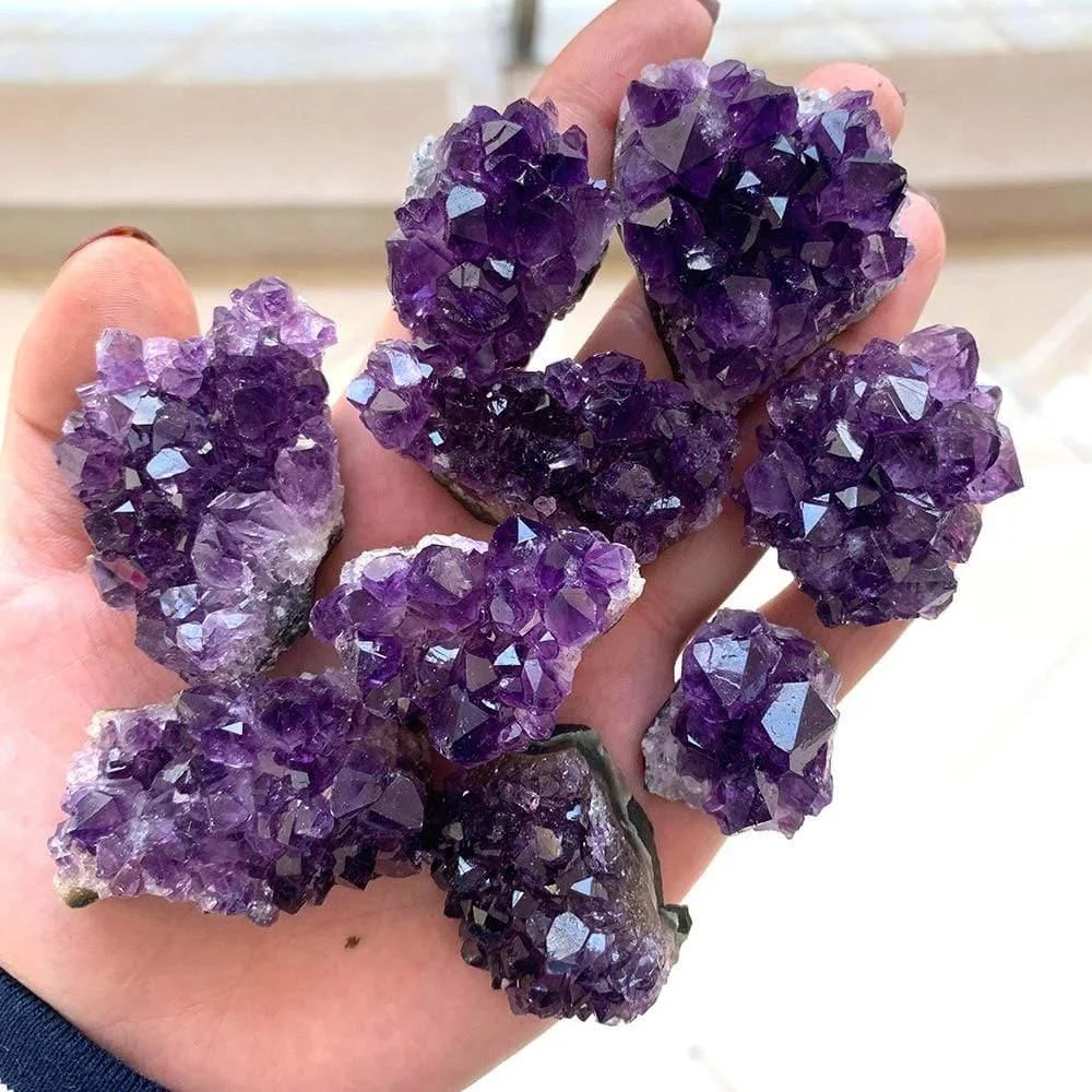 Raw Amethyst Quartz Crystal Cluster - Glova