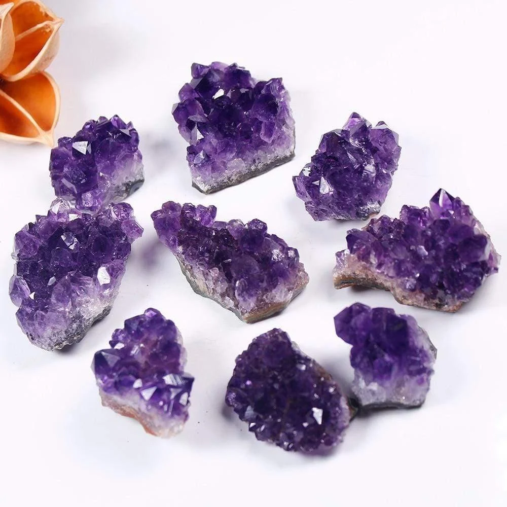 Raw Amethyst Quartz Crystal Cluster - Glova