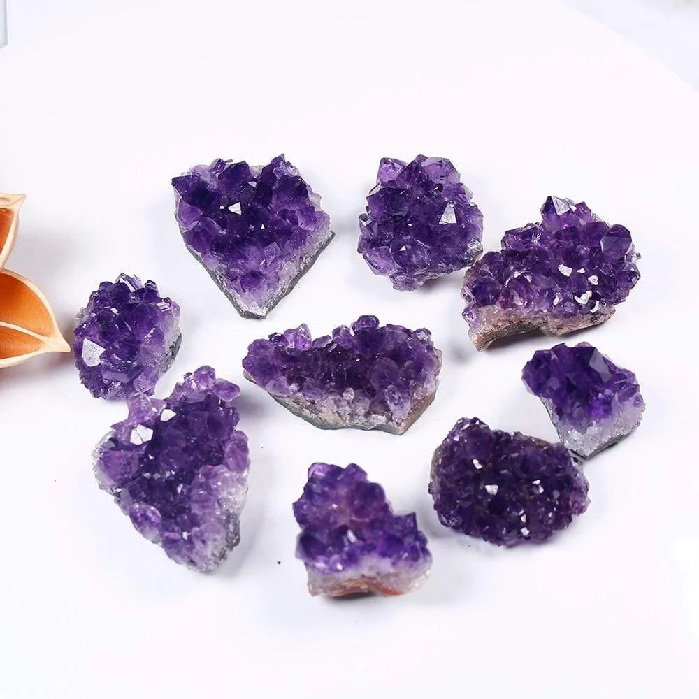 Raw Amethyst Quartz Crystal Cluster - Glova