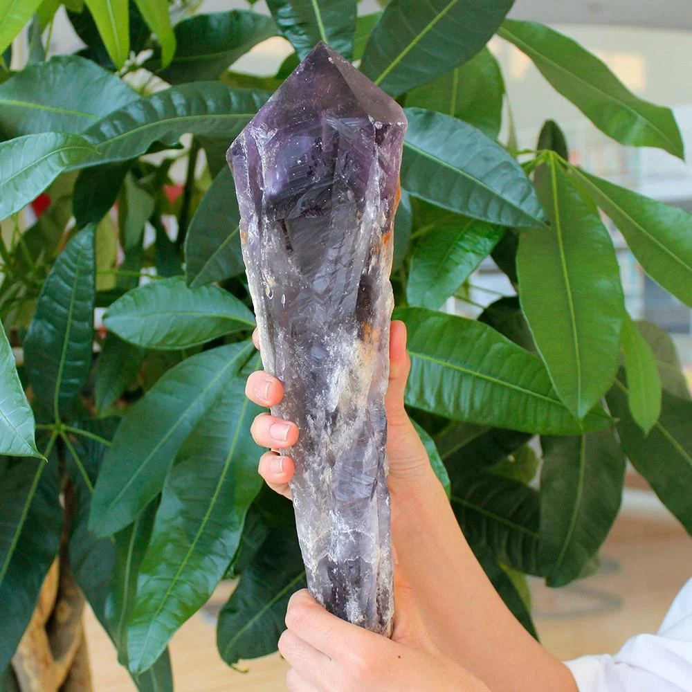 Raw Natural Amethyst Quartz Cluster Rod - Glova