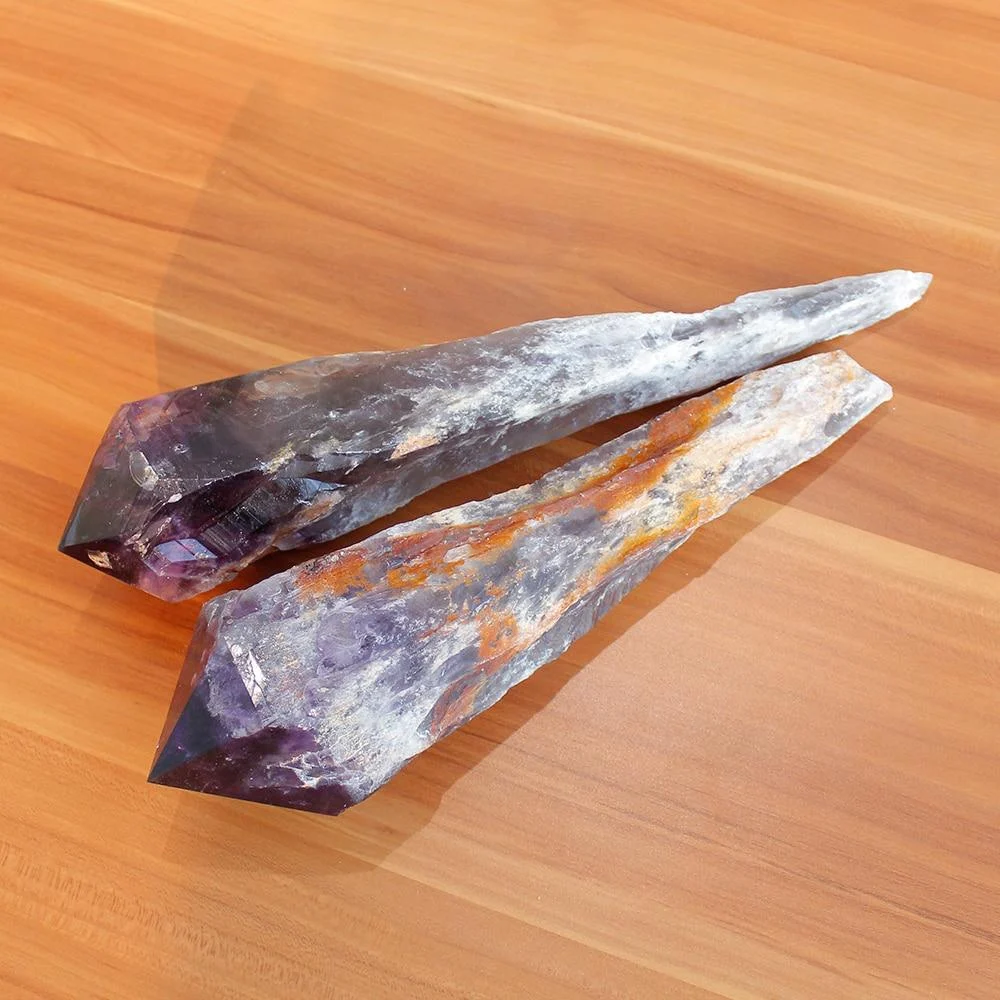 Raw Natural Amethyst Quartz Cluster Rod - Glova