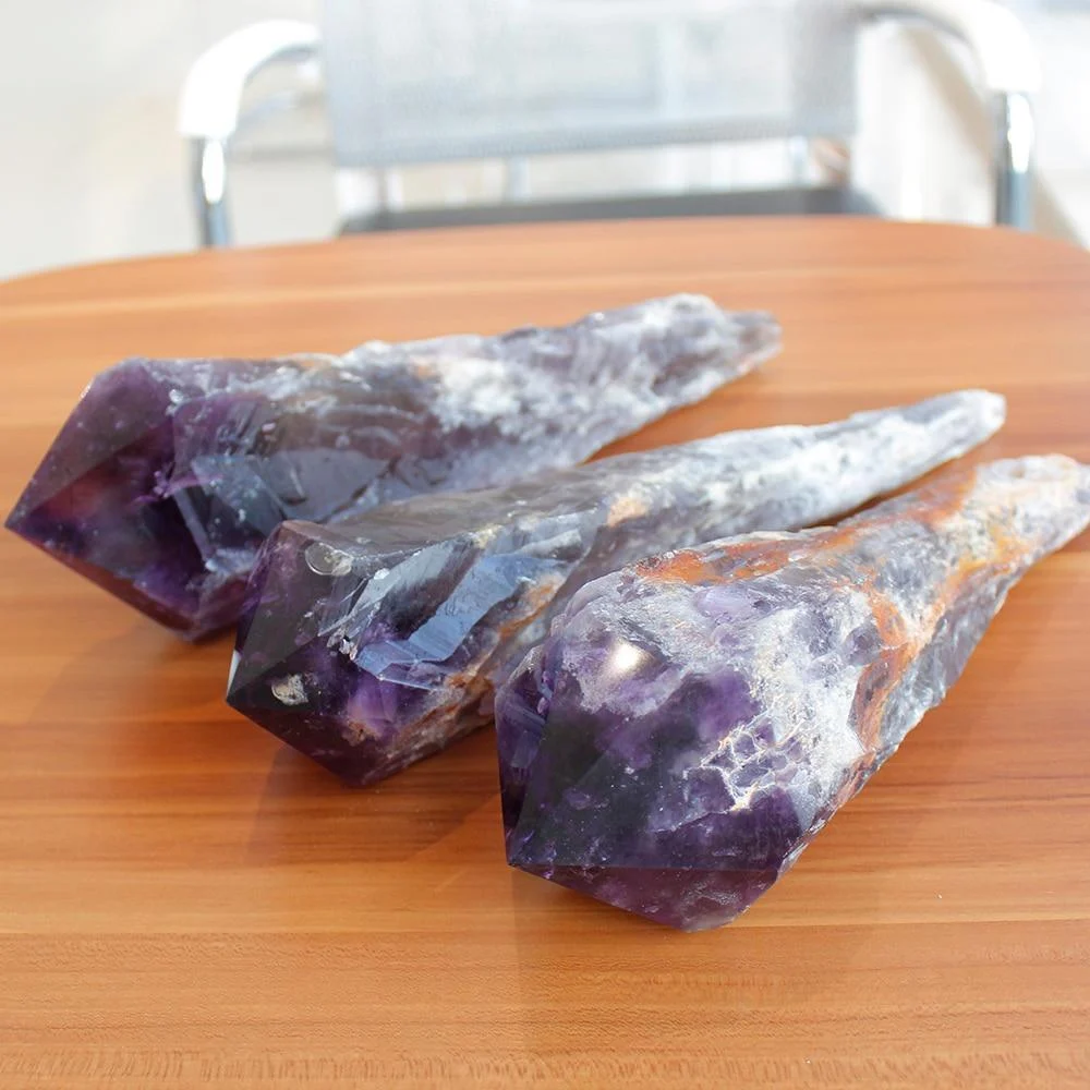 Raw Natural Amethyst Quartz Cluster Rod - Glova