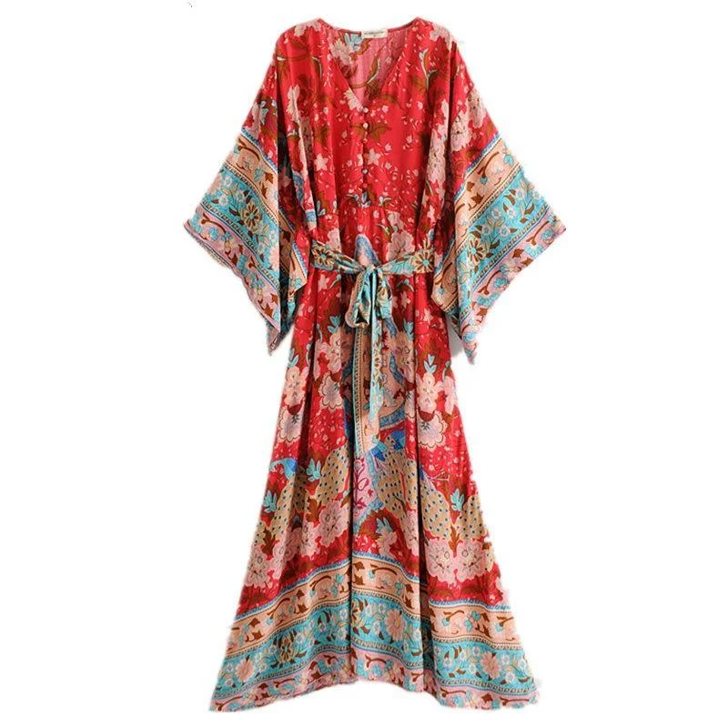 REALM Kimono Midi Dress - Glova