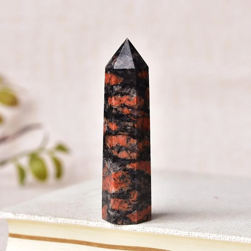 Red Labradorite Crystal Point - Glova