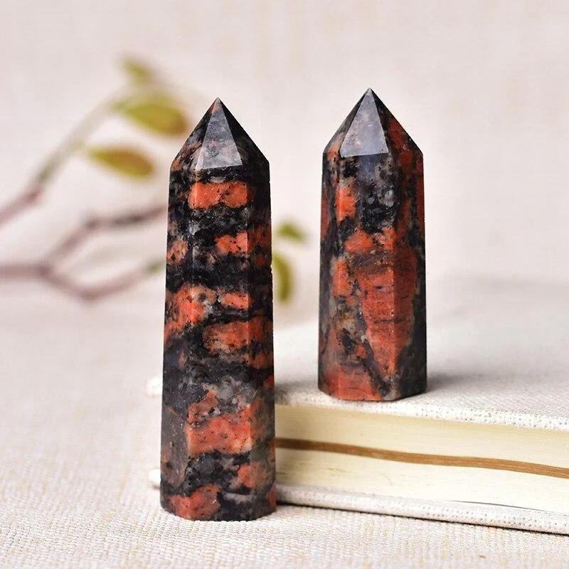 Red Labradorite Crystal Point - Glova