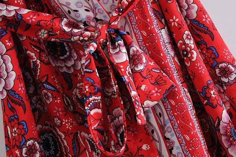 Red Roses Kimono Robe - Glova