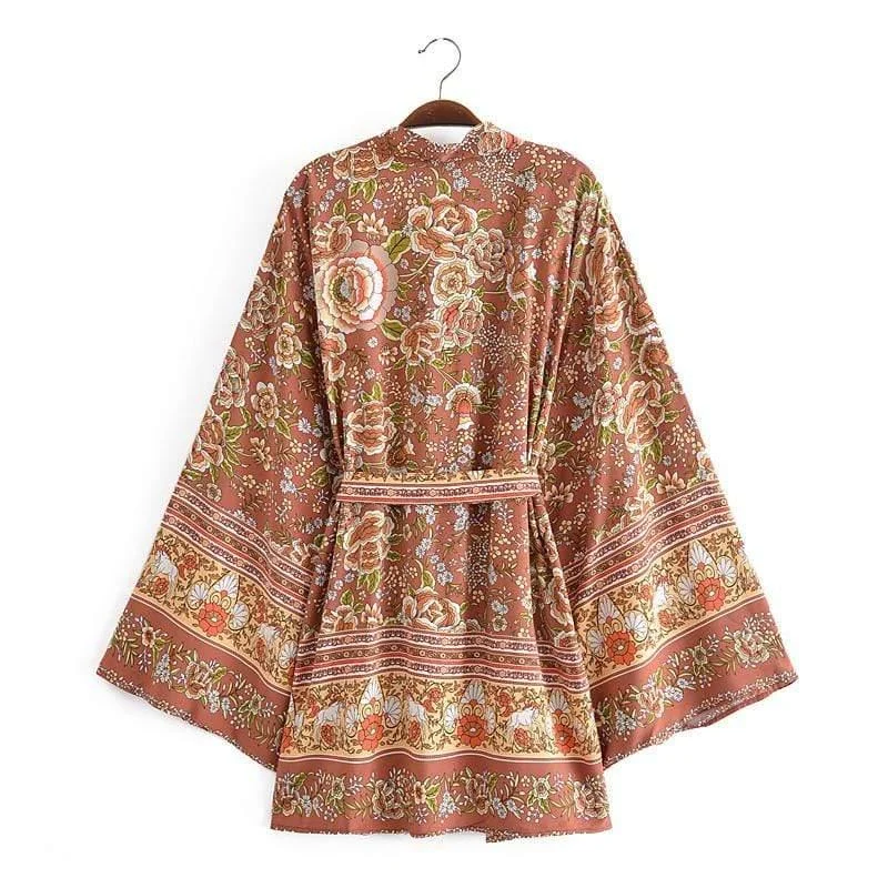 Regina Kimono in Brown - Glova