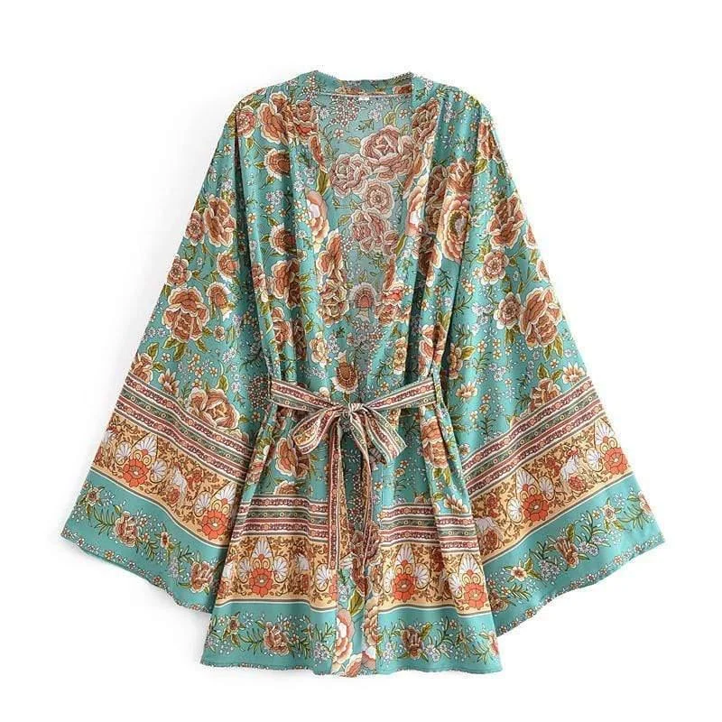 Regina Kimono in Green - Glova