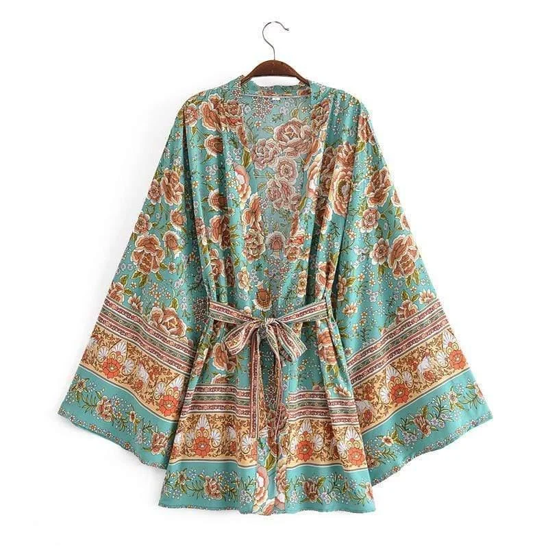 Regina Kimono in Green - Glova