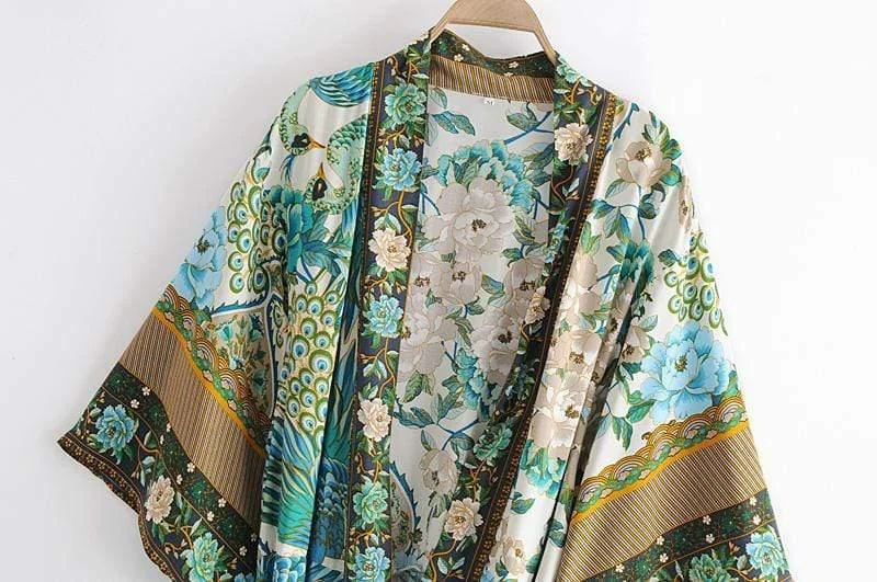 Remy Boho Peacock Kimono - Glova