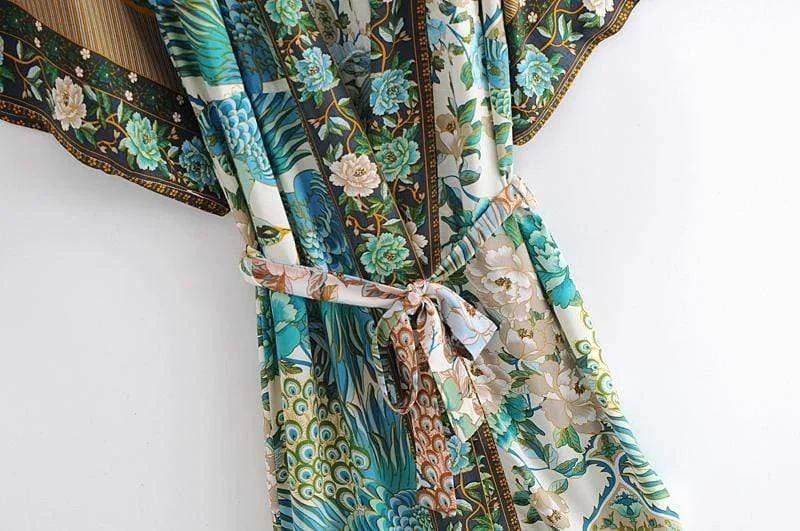 Remy Boho Peacock Kimono - Glova