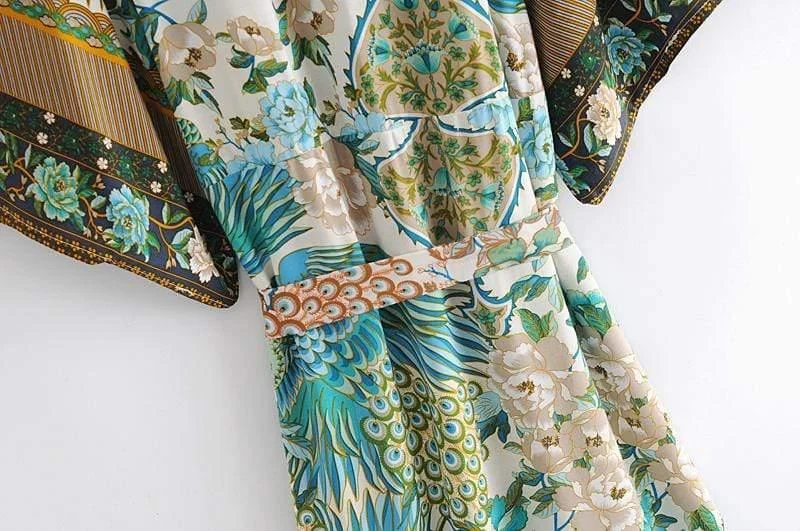 Remy Boho Peacock Kimono - Glova