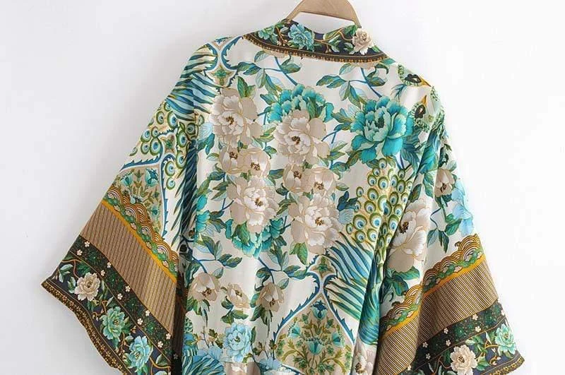 Remy Boho Peacock Kimono - Glova