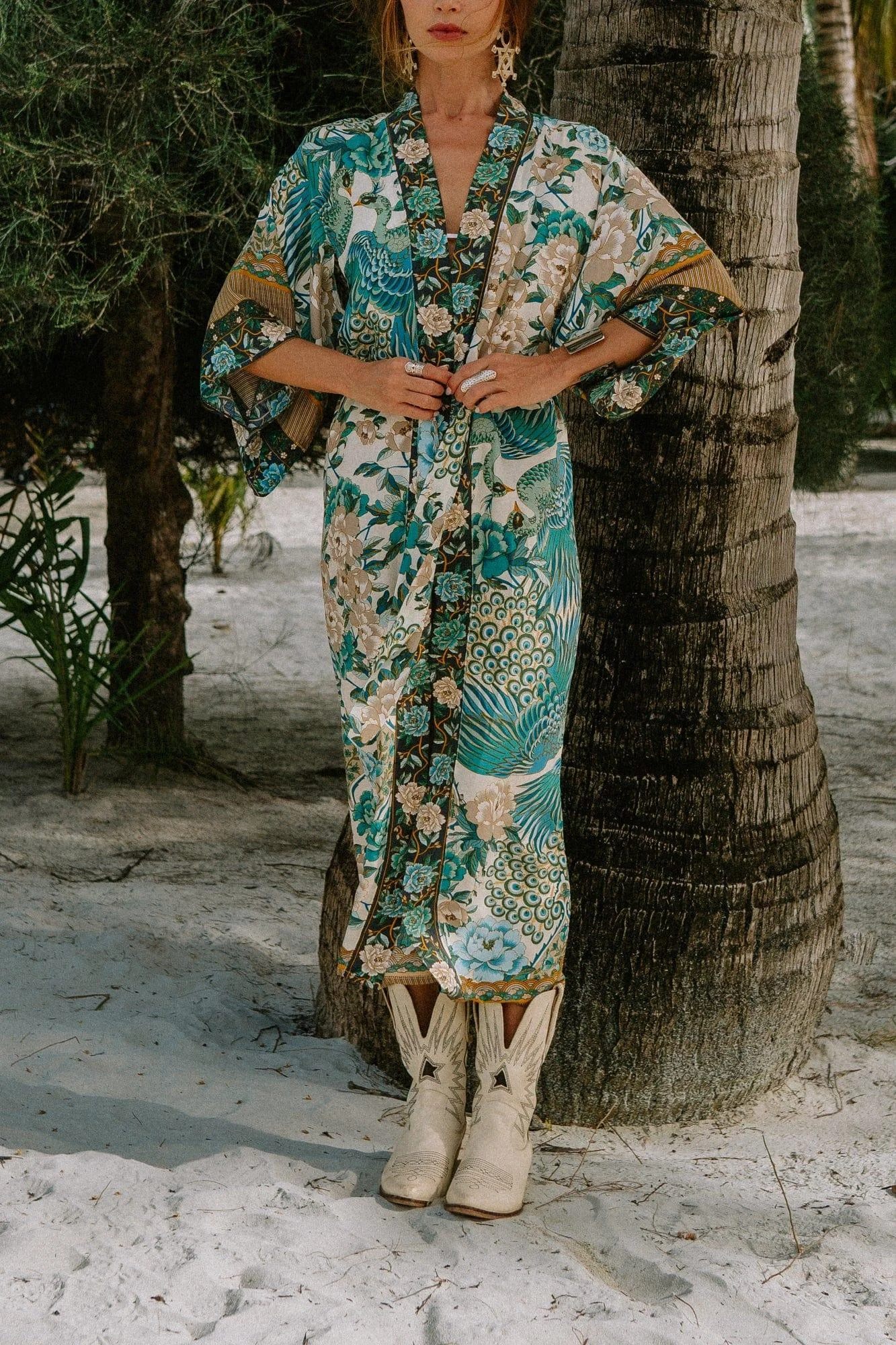 Remy Boho Peacock Kimono - Glova