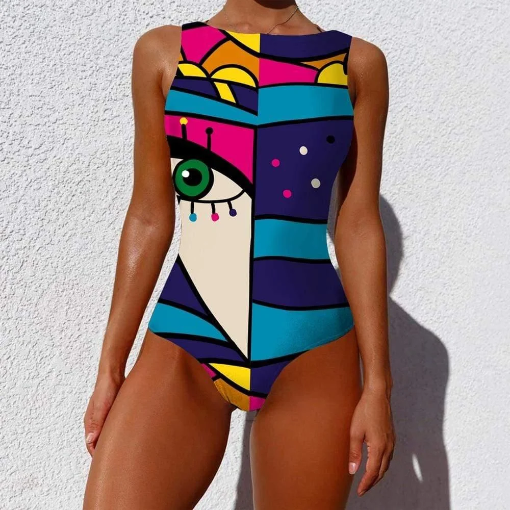 Retro Backless Monokini - Glova