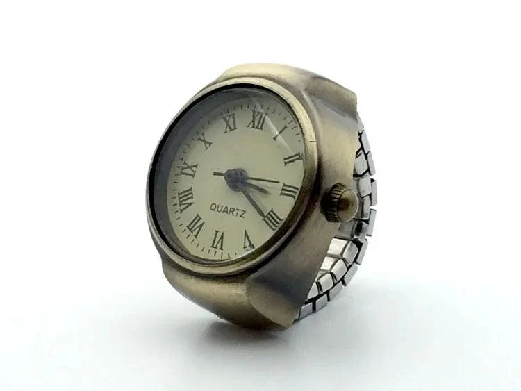 Retro Elastic Stretchy Quartz Watch Rings - Glova