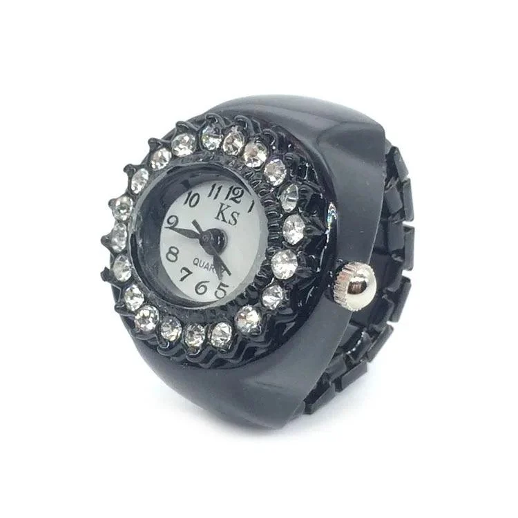 Retro Elastic Stretchy Quartz Watch Rings - Glova