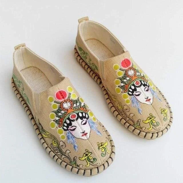 Retro Female Figure Espadrilles - Glova