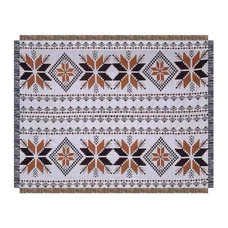 Retro Geometric Pattern Blanket - Glova