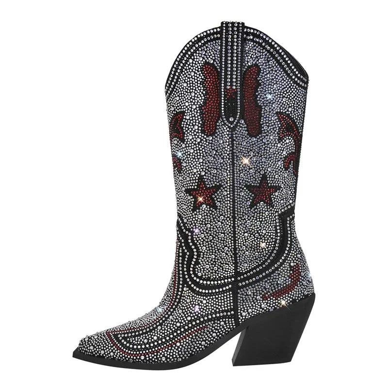 Rhinestone Cowboy Boots - Glova