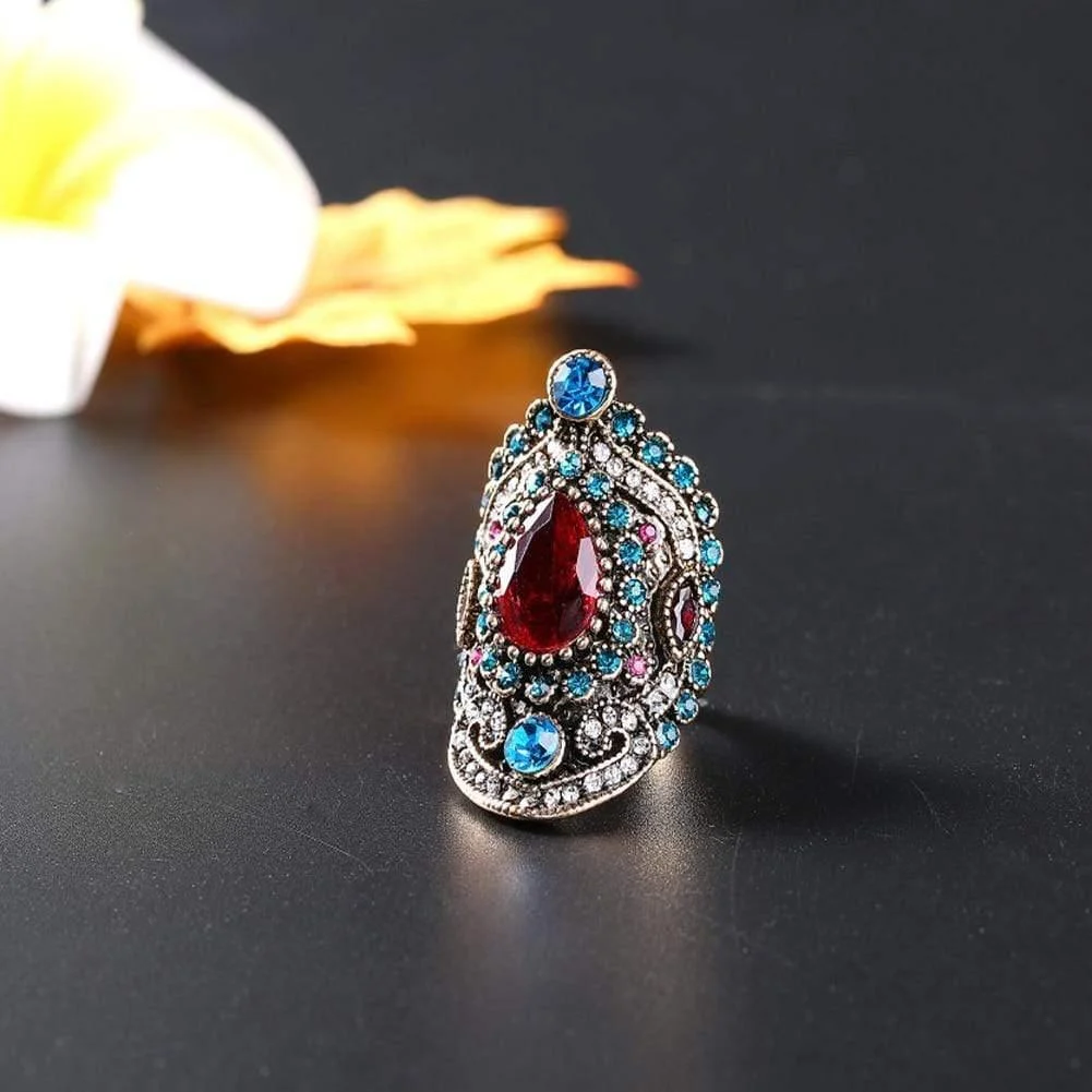 Rhinestone Large Luxury Ring - Glova