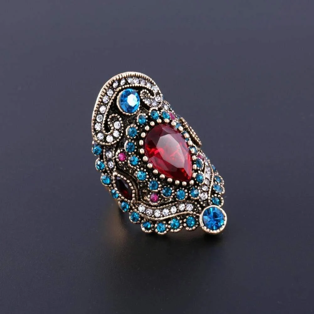 Rhinestone Large Luxury Ring - Glova