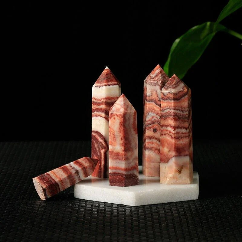 Rhodochrosite Crystal Point Tower - Glova