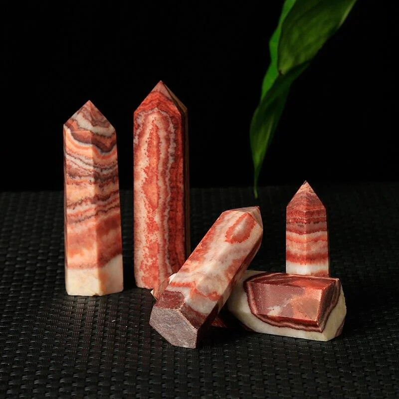 Rhodochrosite Crystal Point Tower - Glova