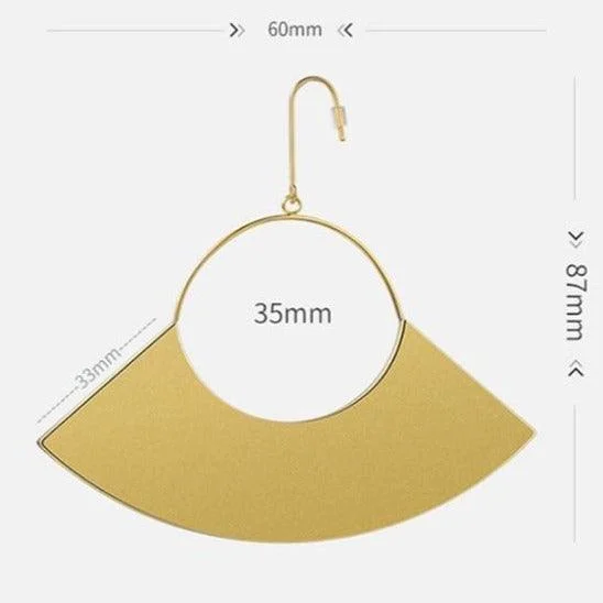 Rioja Matte Gold Fan Earrings - Glova