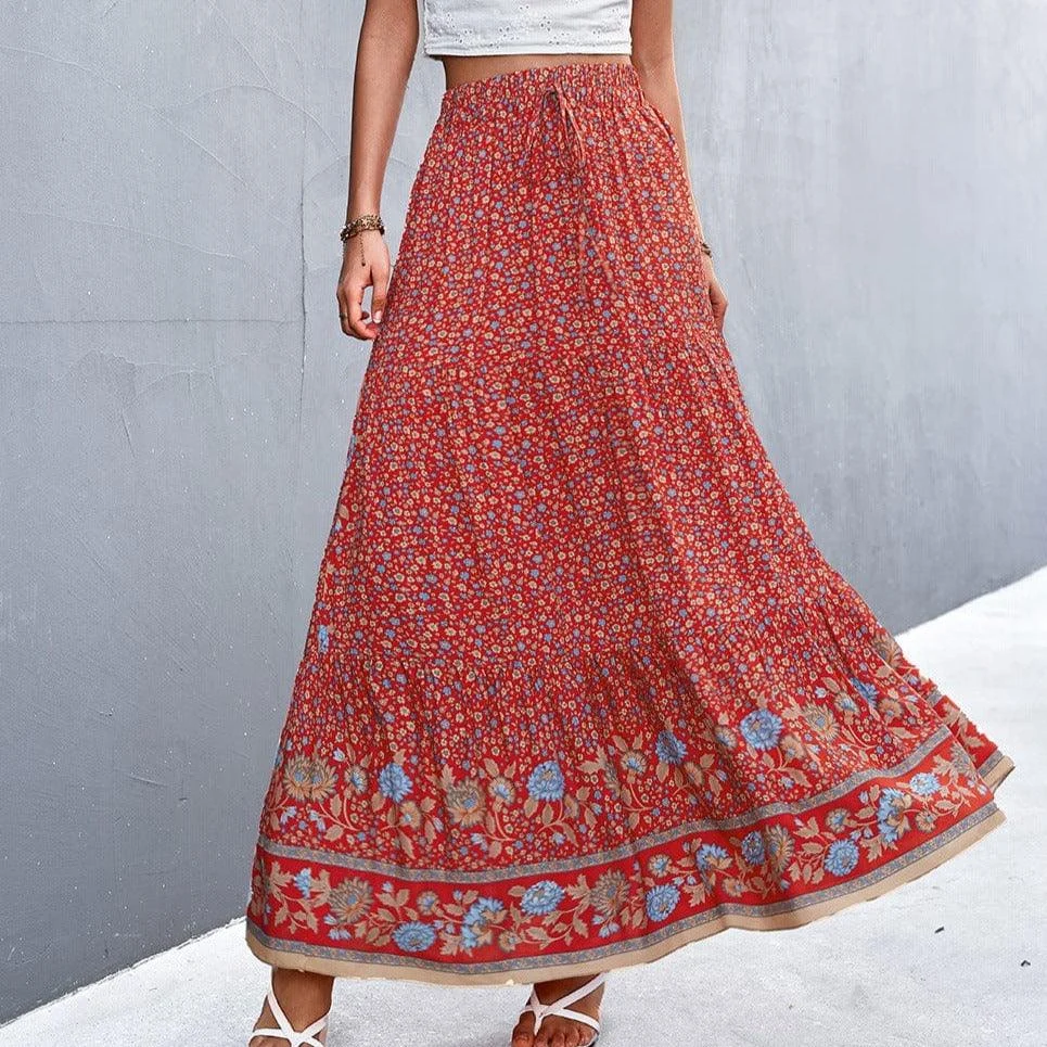 Robin Boho High Waist Maxi Skirt - Glova