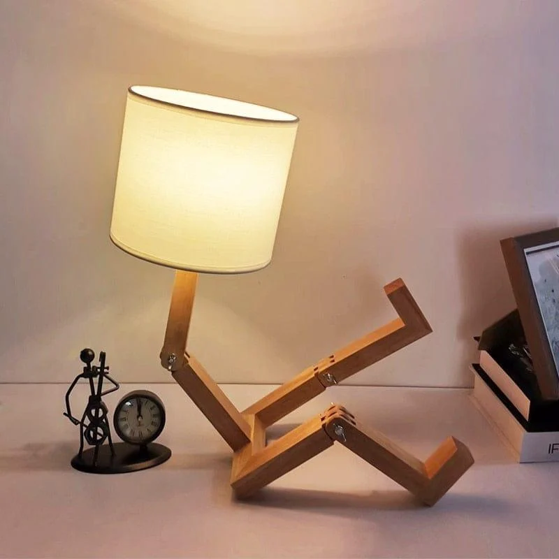 Robot Wooden Table Lamp - Glova