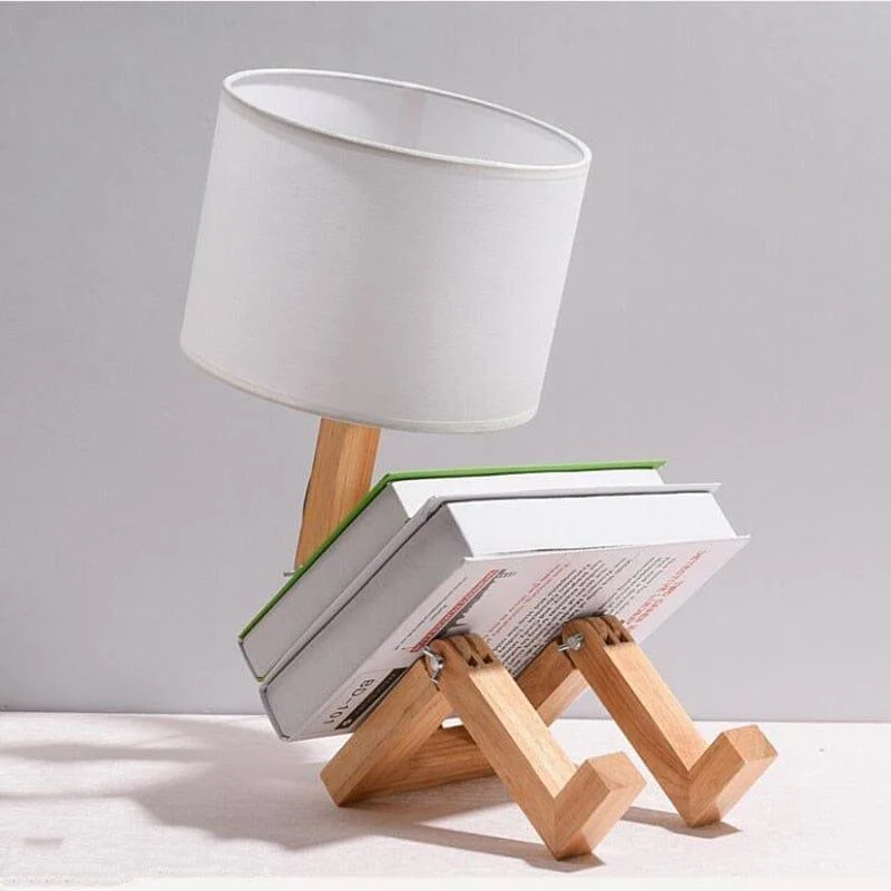 Robot Wooden Table Lamp - Glova