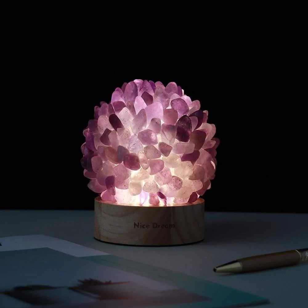 Rock Quartz Crystal Lamp - Glova